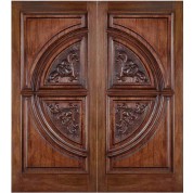 Palma Mahogany Hurricane Impact Resistant Rated Carved Door (1-3/4" )