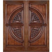 Palma Mahogany Hurricane Impact Resistant Rated Carved Door (1-3/4" )