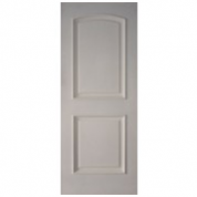 2PRMS - 2 PANEL ARCHED TOP WHITE PRIMED WITH RAISED MOULDING INTERIOR DOOR (1-3/4")
