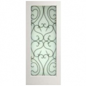 EXWP1LESF1 - 1 Lite White Primed Square Sticking Door