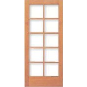 7010 - Vertical Grain Douglas Fir French Door 10-Lite/5 High with Clear Dual Glazed glass (1-3/4")