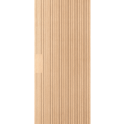 Aria - Interior White Oak Fluted Flush Door with Vertical Grooves and Vertical Grain (engineered) (supplied unfinished)