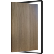 Auburn-Pivot: Pivot Walnut Wood Door Pre-Hung with Pivot Hinge, Metal Frame & Sill - Exterior Grade (1-3/4")