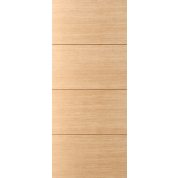 Brentwood20- Interior White Oak Flush 20 Minute Fire Rated Door- 3 Horizontal Grooves and Horizontal Grain (Engineered) (1-3/4")