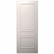 Dallas - 3 Panel Square Top White Primed with Raised Moulding (1-3/4")