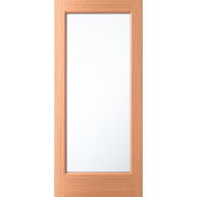 IMPFD1L Mahogany Hurricane Impact Resistant Rated 1-Lite Dual Tempered Clear Glass (1-3/4)