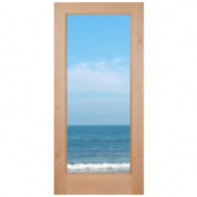 KA1L -Knotty Alder 1-Lite French Door with Dual Pane Clear Glass (1-3/4")
