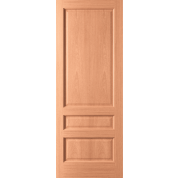 MA300 - MAHOGANY 3 PANEL SQUARE TOP INTERIOR DOOR (1-3/4") 