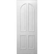 N4 - 4 PANEL ARCHED TOP WHITE PRIMED WITH RECESSED MOULDING INTERIOR DOOR (1-3/4")