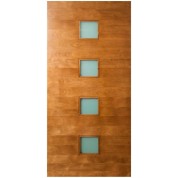 Quadratum - 4 Square Lite Exterior Door with Laminate Glass (1-3/4")