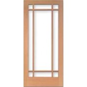 TM1509 - Vertical Grain Douglas Fir French Door 9-Lite Marginal Single Glaze Temp Glass (1-3/4")