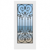 Topa-MonteCarlo Fiberglass Door Exterior Grade 1-Lite Full View Flush Glazed French Door with Low-E Glass (Paintable)