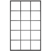 Ventana15: 15-Lite Fixed Rectangle Steel Metal Window with Low-E Glass Exterior Grade