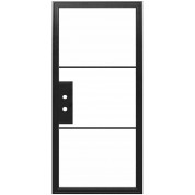 Plada - Steel Metal Exterior Grade 3-Lite French Door with Low-E Glass