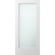 WP1LLAMI - WHITE PRIMED  1-LITE WITH DUAL WHITE LAMINATED (OBSCURE) GLASS INTERIOR DOOR (SQUARE STICKING) (1-3/4")