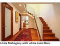 Mahogany 1-Lite Dual White Lami Glass